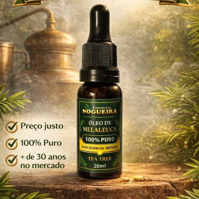 Óleo Essencial de Melaleuca (Tea Tree) 100% Puro – 20ml | Essências Nogueira