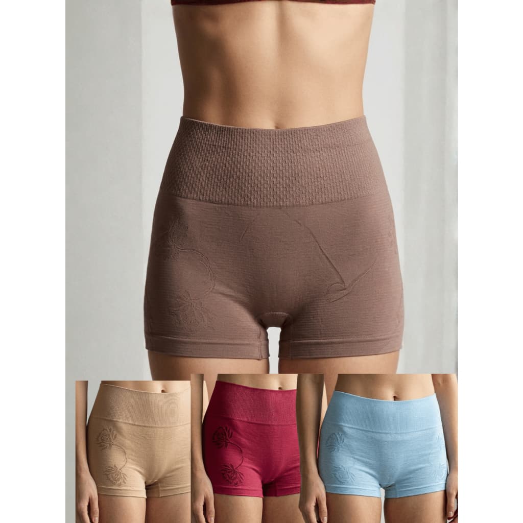 KIT até 10 Shortinho modelador Cueca Feminina Boxer Alta Poliamida Grossinha elástica
