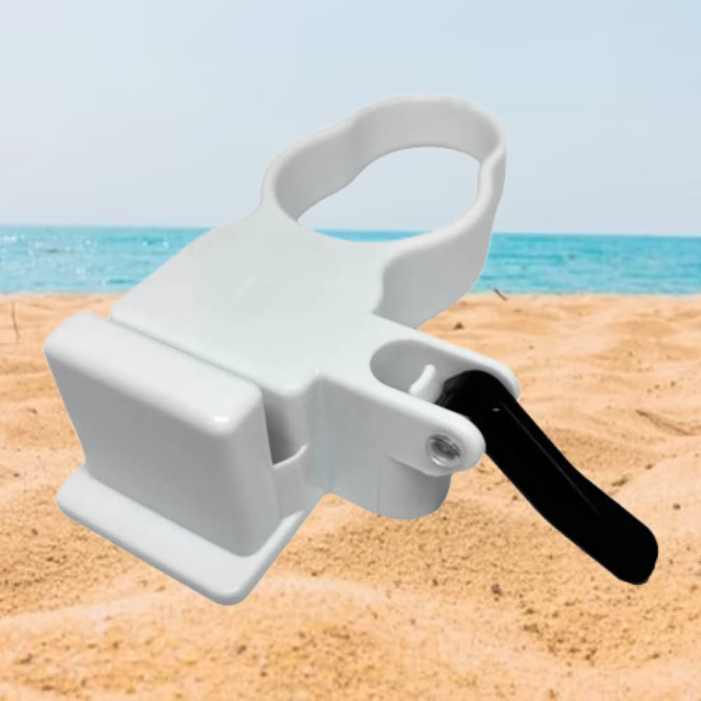 Suporte Adaptador de Secretária Chumbada Oficial Pesca de Praia Apoio de Vara e Varal Competição