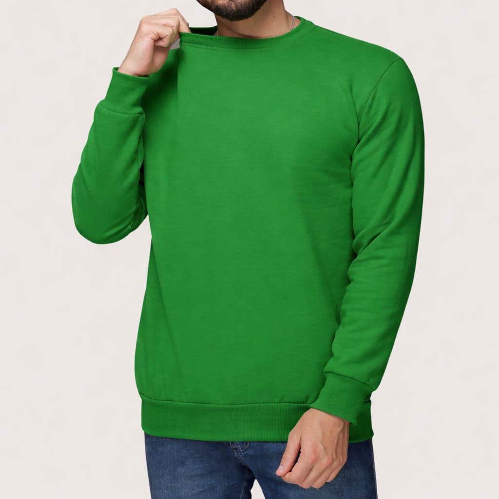 Blusa Moletom Unissex Lisa Gola Careca Básica Premium Gola Redonda Inverno Confortável Do P ao XG