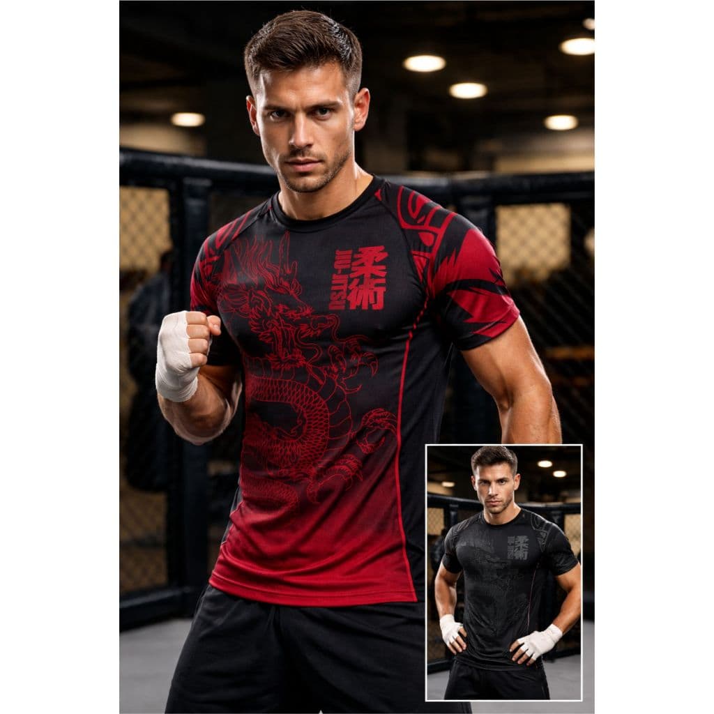 Camiseta Jiu Jitsu Dry Fit Masculina Feminina Infantil Baby Look Academia Treino bjj luta mma dragão
