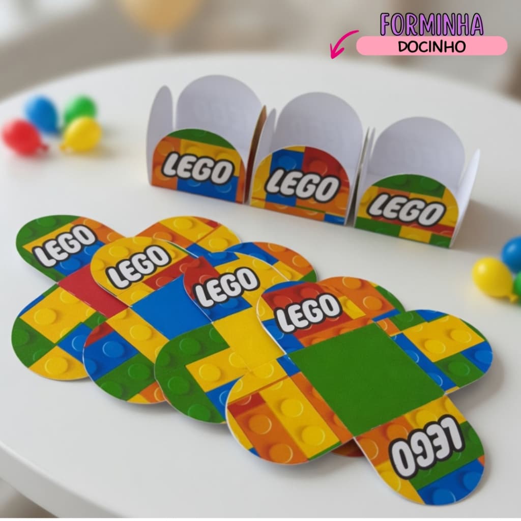 Forminha de Doces Lego Personalizada no Tema /Lembrancinha de Festa /Aniversário