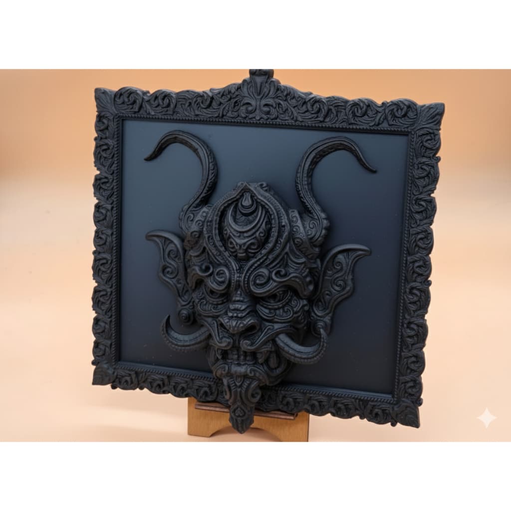 Moldura com Máscara Oni Decorativo