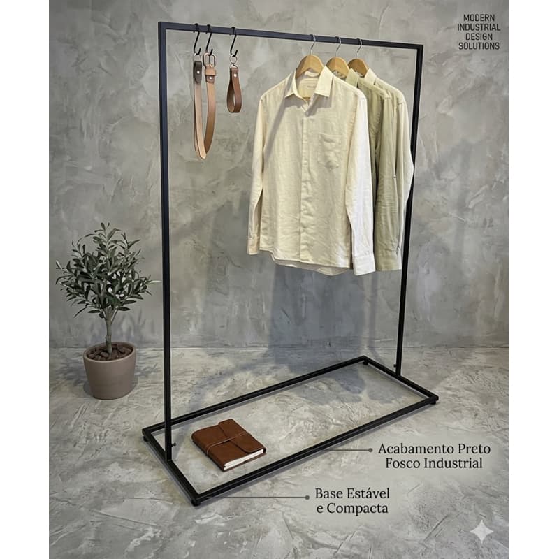 Arara de Chão Industrial Elegância e Resistência