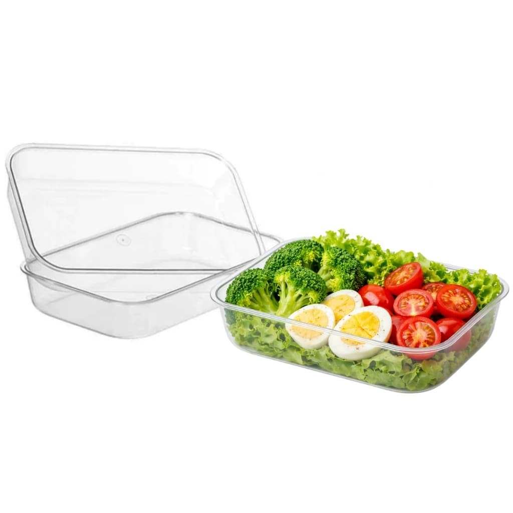 Kit C/3 Mini Travessas Retangulares de Poliestireno Cristal 13X20CM Três Triângulos