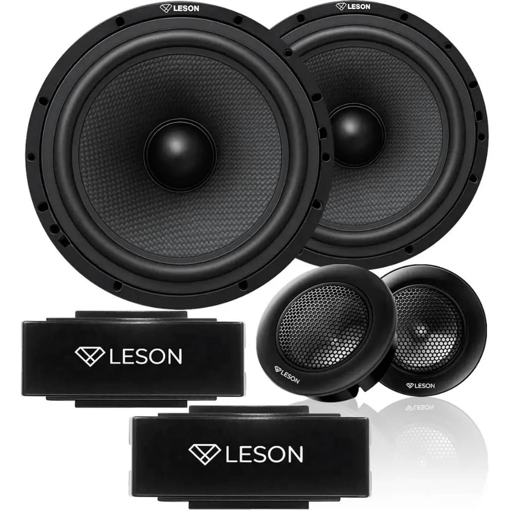 Kit 2 Vias 6" 160W RMS Tweeter e Crossover Som Automotivo Leson Diamond LD165.3 4 Ohms
