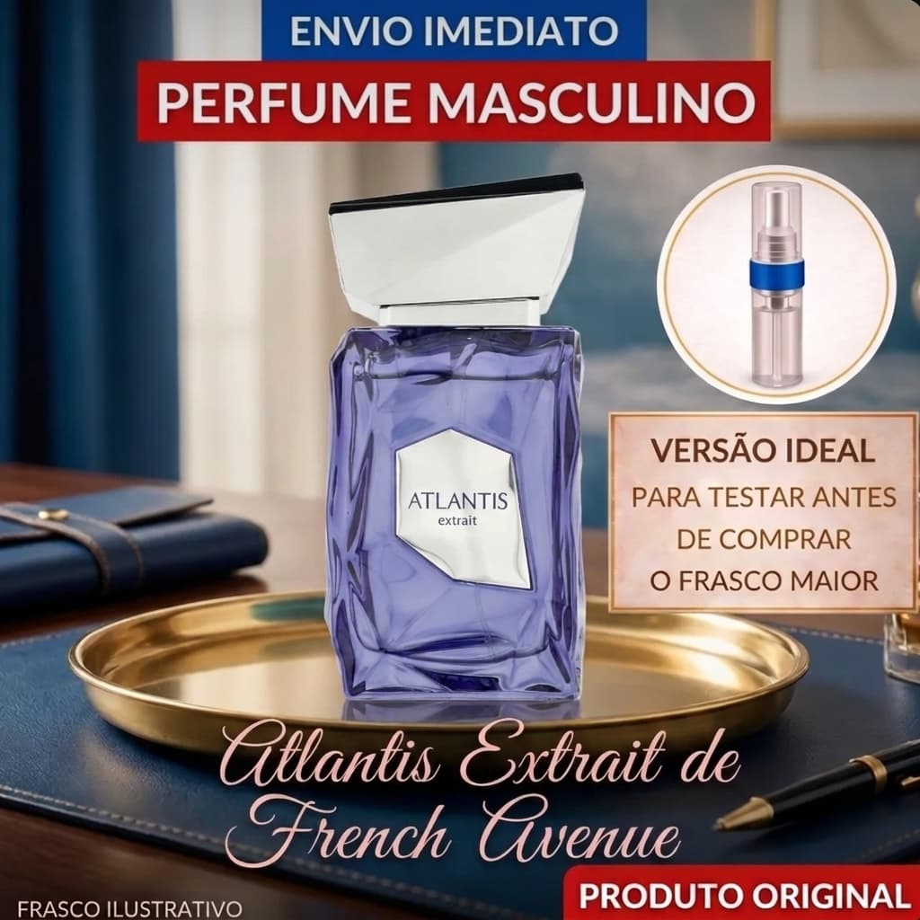 Perfume masculino Atlantis Extrait de French Avenue - ELEGANTE MAGNÉTICO ENVOLVENTE CONFORTÁVEL perfume masculino