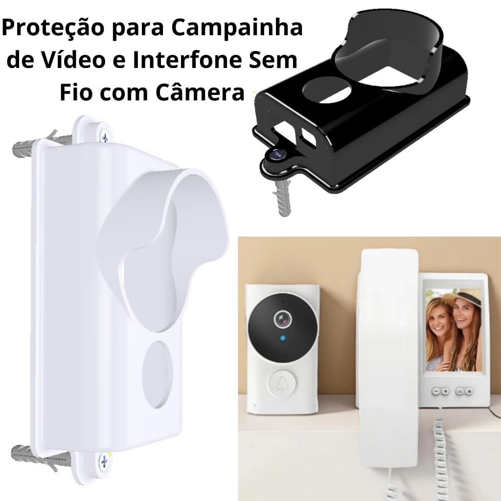Proteção para Campainha de Vídeo e Interfone Sem Fio com Câmera