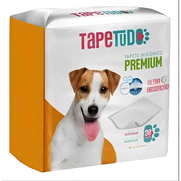 Tapete Higiênico Tapetudo Para Cães 80x60cm 30 Unidades
