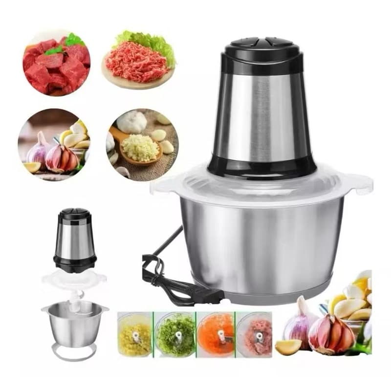 Picador De Alimentos Moedor De Carne Mixer Elétrica Processador Cozinha Casa Alho - 110v-220v