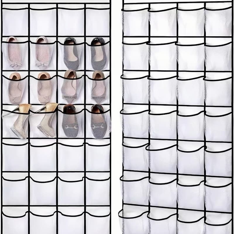 Sapateira Suspenso de Porta Organizador Multiuso Divisória Vertical Chinelo Spatos