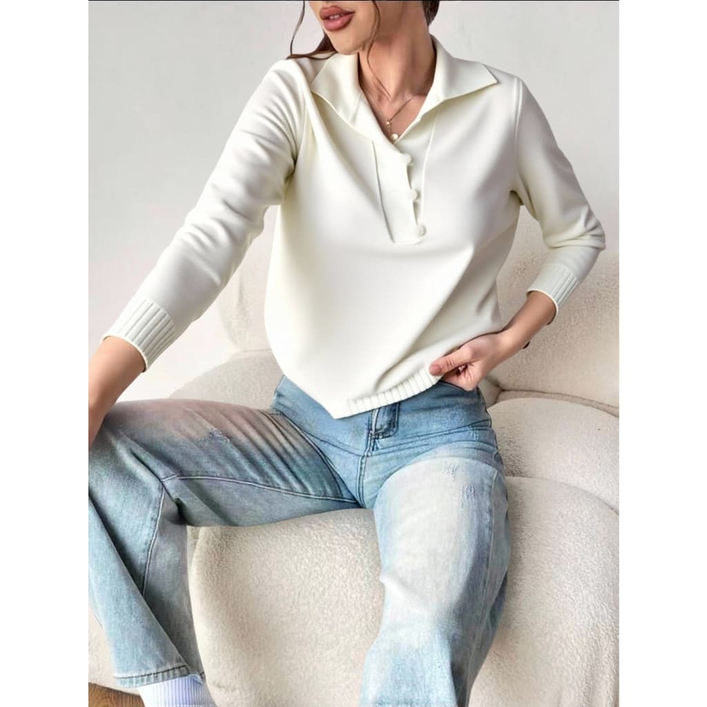 Blusa Mohair (angorá) Blusa Manga Longa Feminina Grosso Estampada Lisa Feriado Férias Escritório Diário Outuno Inverno
