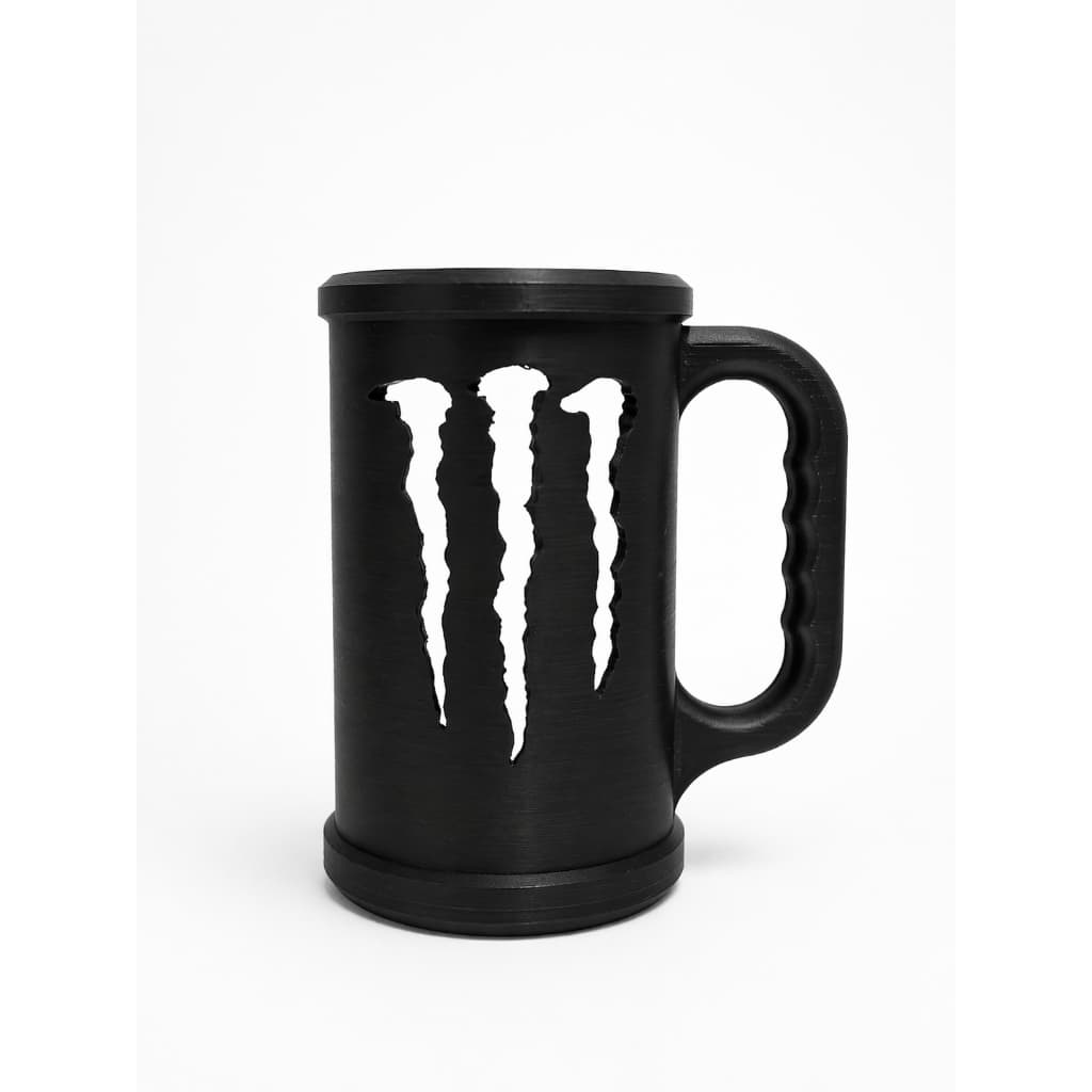 Caneca Mug monster, suporte Porta Lata Monster Energético 473ml