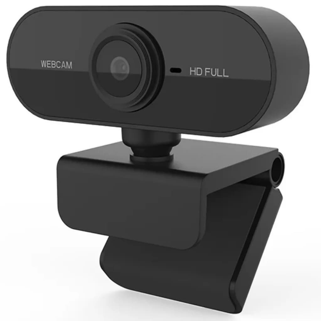 Câmera Webcam Full HD 1080p USB Com Microfone Para Home Office PC Video Chamada
