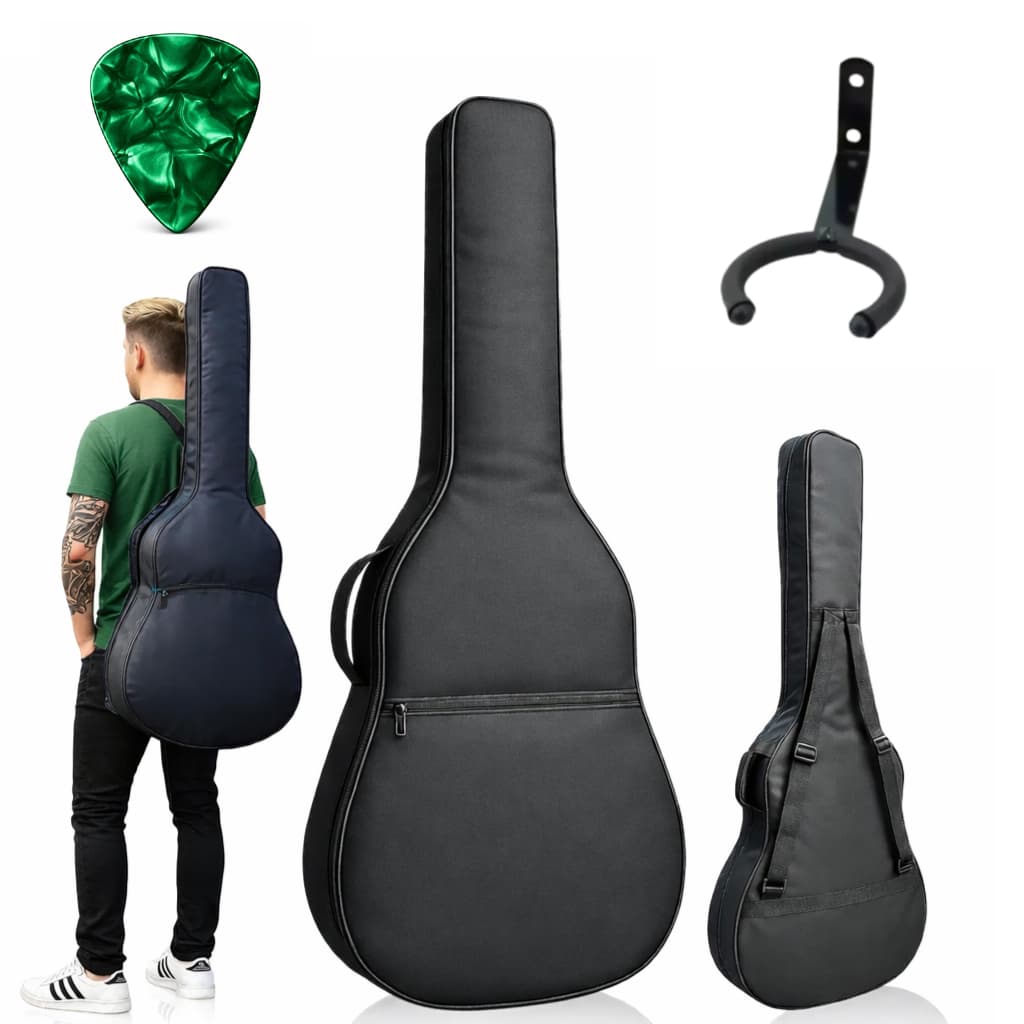 Kit Violão Capa Acolchoada + Suporte Parede + Palheta
