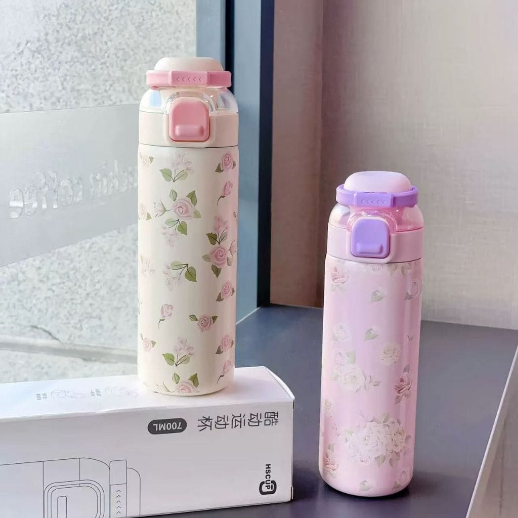 Garrafa térmico de alto valor para meninas 2026, 700ml com canudo é particularmente bonito novo #1465