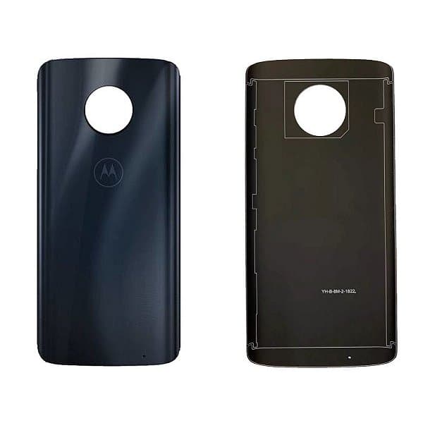 Tampa Traseira Moto G6 Plus de Vidro Cor Preto Para Motorola Moto G6 Plus (XT1926-7)