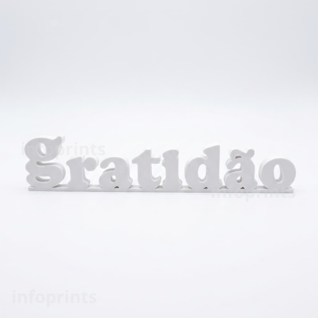 Letreiro Decorativo 3D Gratidão