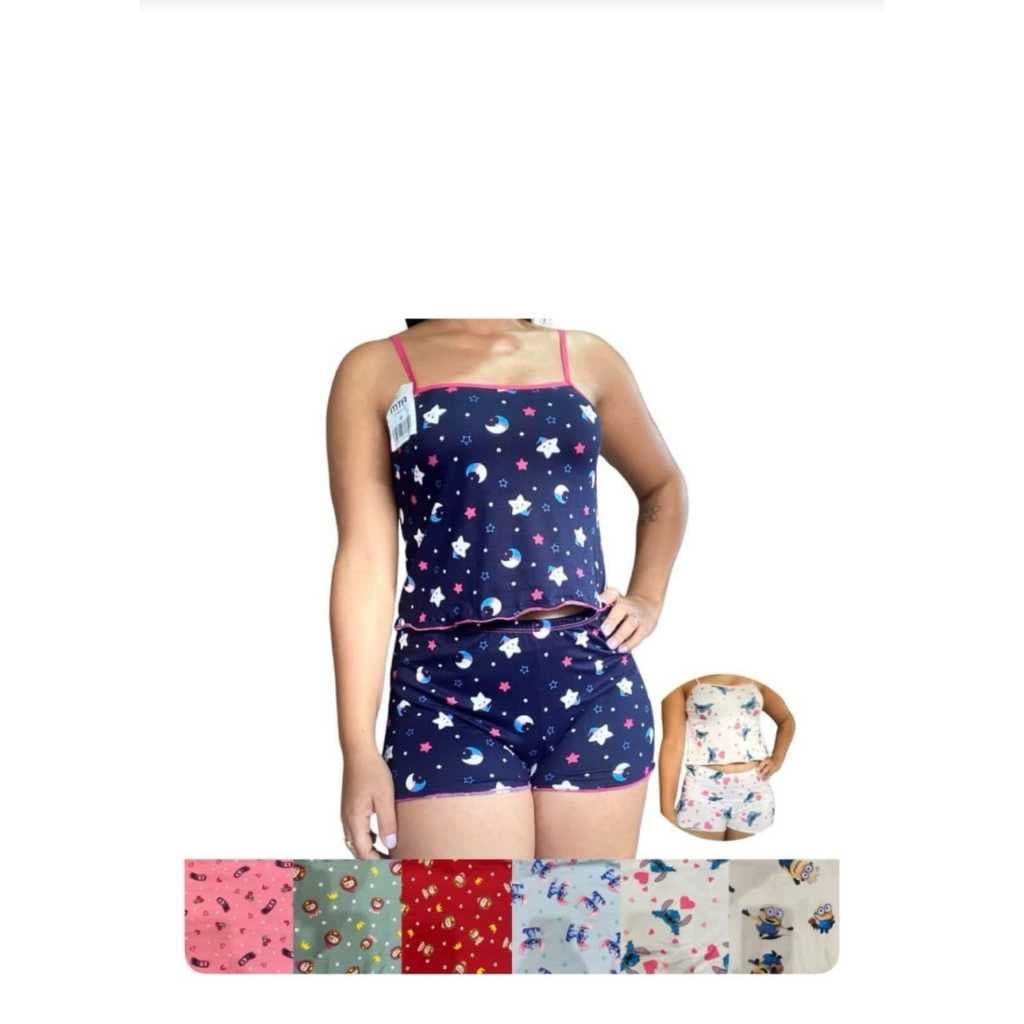 kit 5 conjunto baby doo short doo sem bojo original estampas de pernonagem e variadas