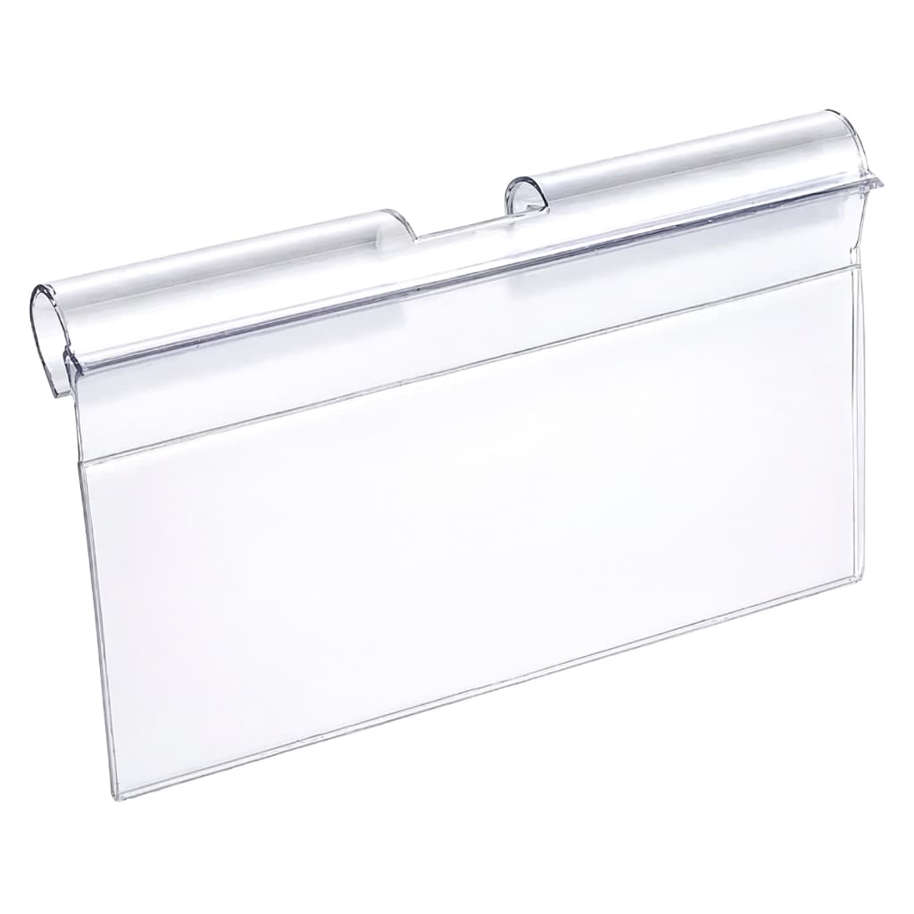 Kit 50 Porta Preços Etiquetas Para Gancho Prateleira Comécio 7,5x5cm Precificador Em PVC