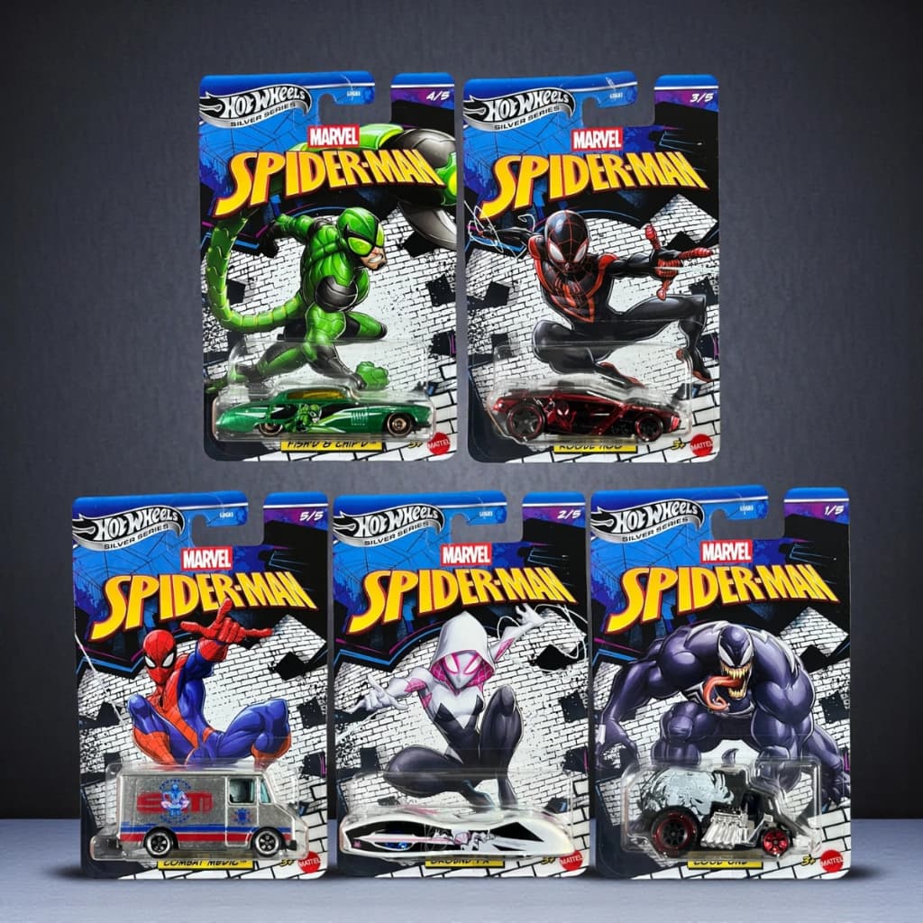 Hot Wheels Spider Man Marvel Homem Aranha Silver Series Mattel