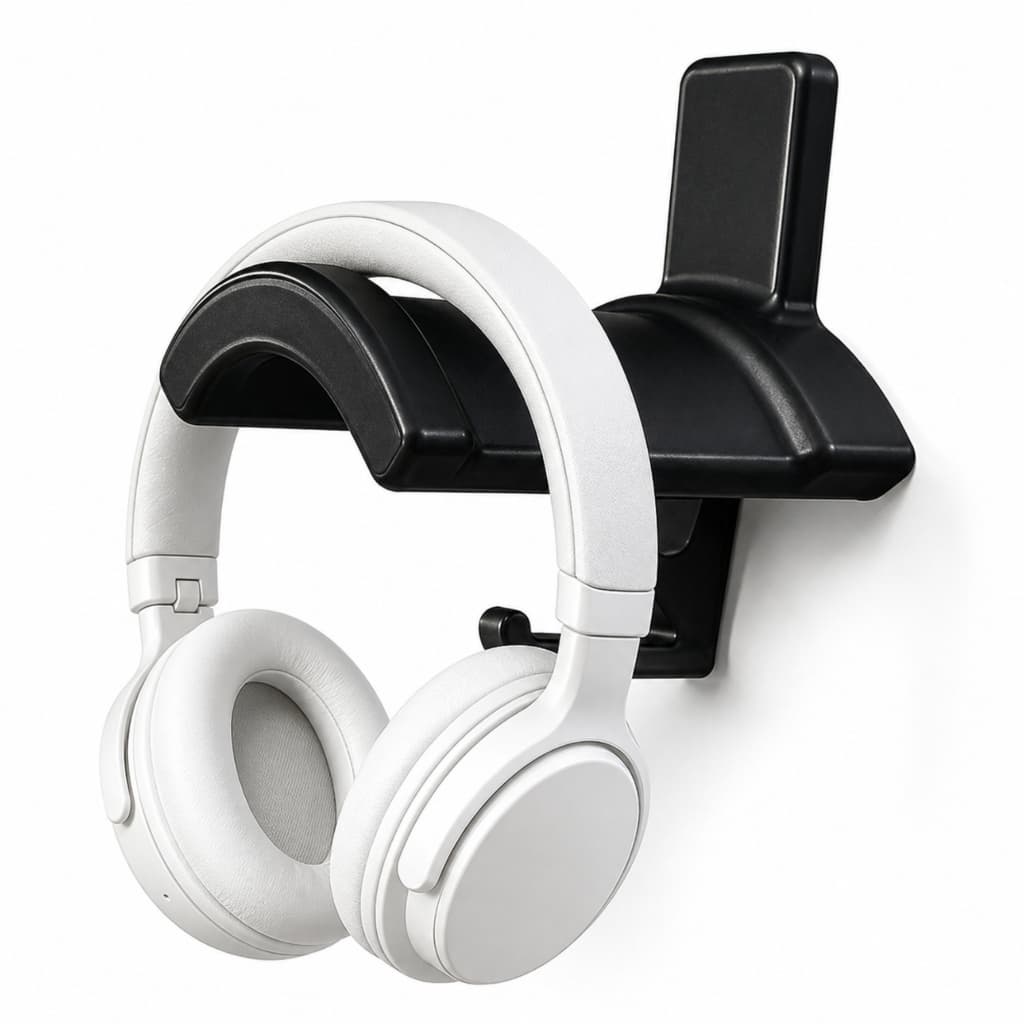 Suporte De Parede Fone Headset Headphone gamer Com Gancho Para Cabo