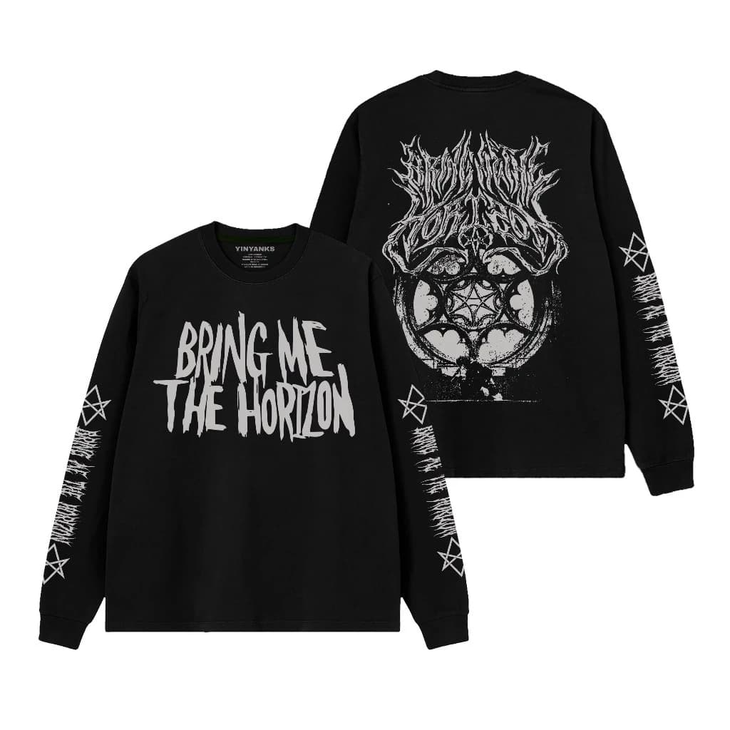 Moletom Gola Redonda Careca BMTH Sempiternal Bring Me The Horizon Graphic  World Tour Unissex