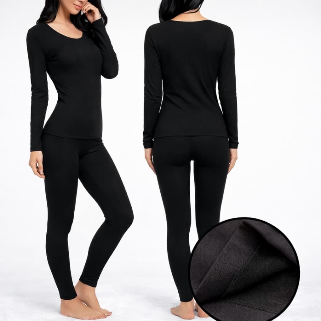 Kit Térmico Feminino Blusa + Meia Calça Fio 80 Roupa Quentinho, Segunda Pele Confortável PROMOÇÃO