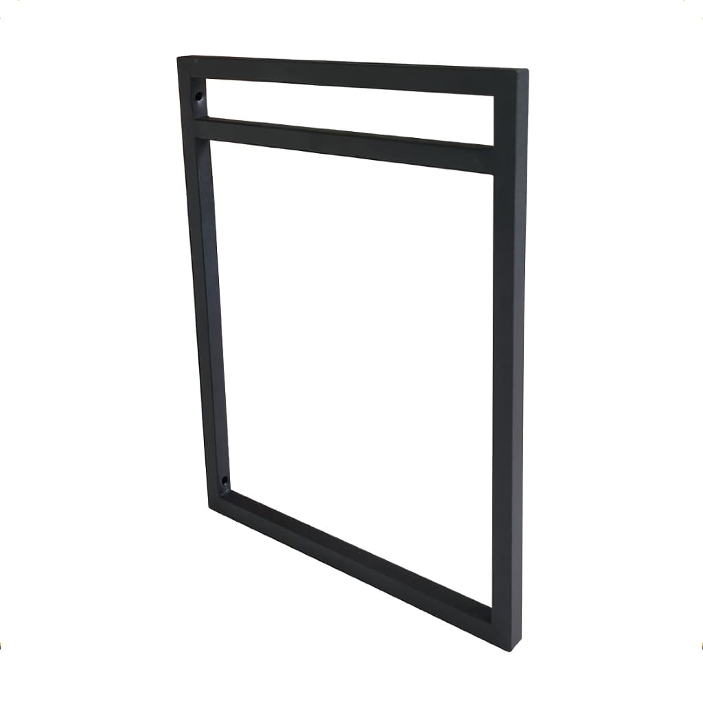 Estilo Industrial Metalon Duplo Preto -  Prateleira 25cm