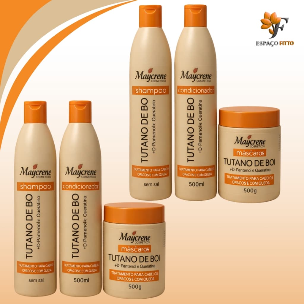 2 kit Kit Tutano de Boi Maycrene | Blindagem Capilar contra Queda + Nutrição Profunda – 6x500ml