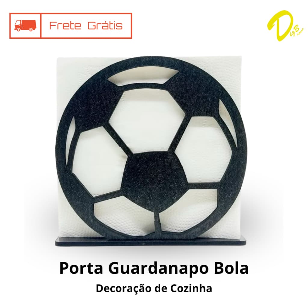 Porta Guardanapo Bola de Futebol Cachorro Decoração Festa Infantil