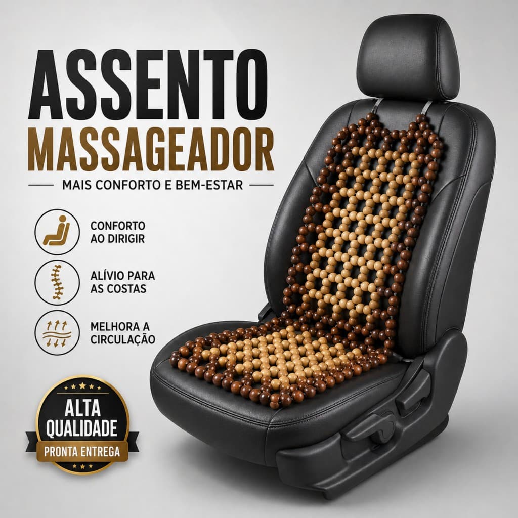 Encosto Massageador Banco Automotivo Bola Esférica Massagem Ortopédica Para Assento De Carro