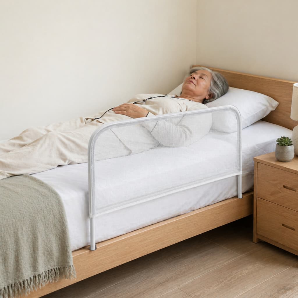Grade de cama proteção lateral segurança para criança e idoso fácil instalar 65x41
