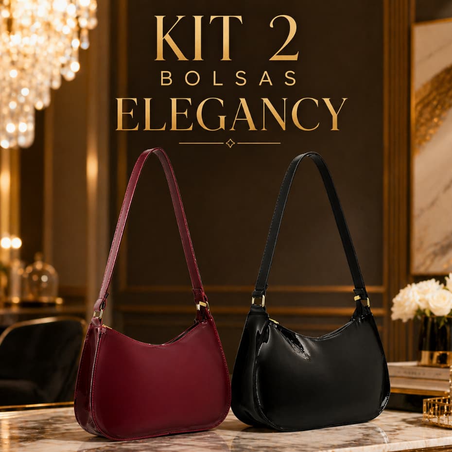 Kit 2 Lindas Bolsa Elegancy de Ombro Super Estilosa MP