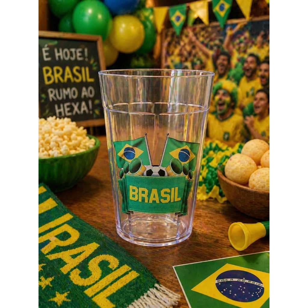 kit 10 Copos Americano 190ml Copa do mundo, Brasil
