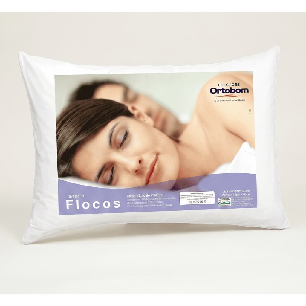 Travesseiro Soft Ortobom Antialérgico Antiácaro Macio Firme Médio 60x40 100% Original