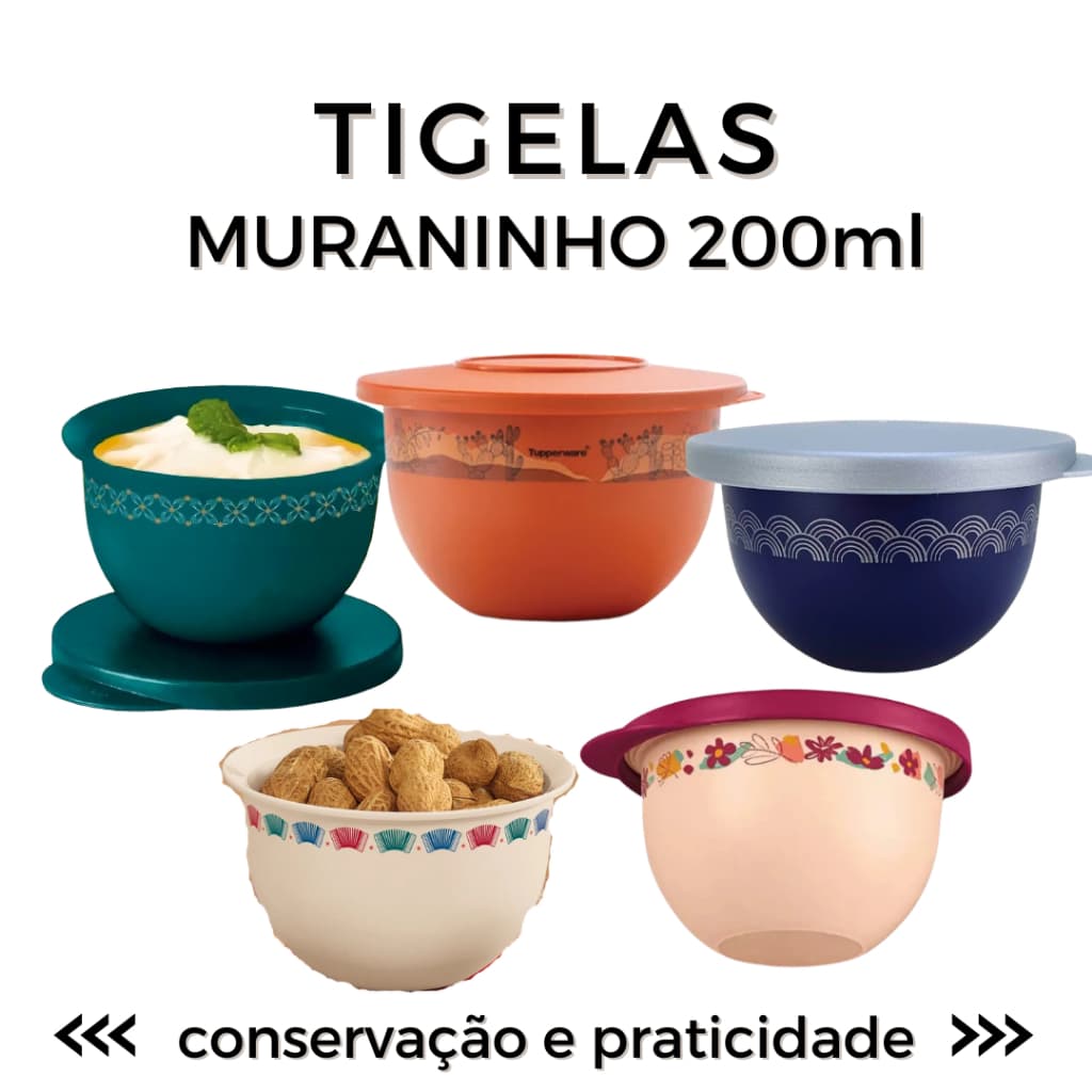 TIGELA MURANO 200ml TUPPERWARE ORIGINAL MURANINHO POTINHO PEQUENO BOLSA LANCHE SNACK