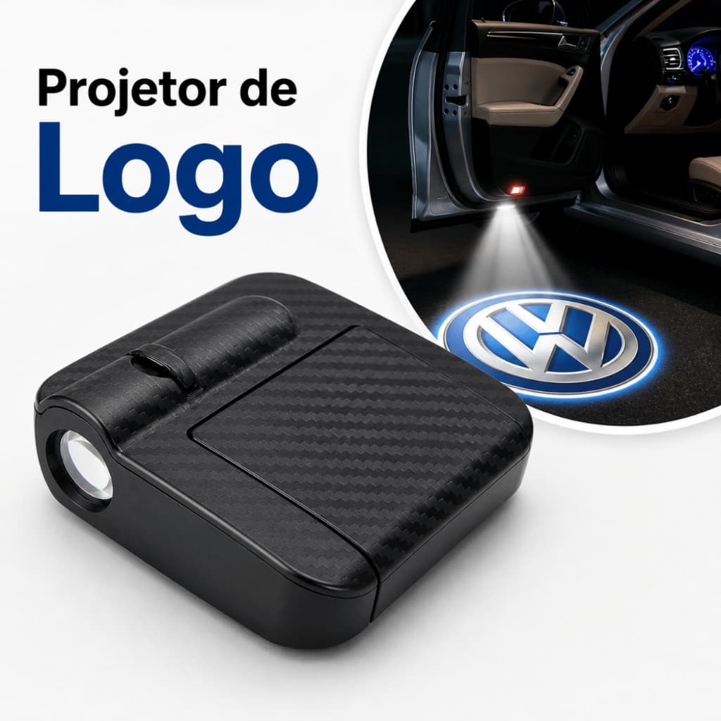 1 par Lâmpada LED Sem Fio Para Carro/Projetor De Luz com Marca de Carro Universal Decorativo