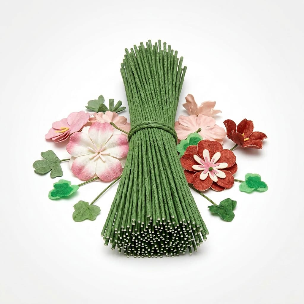 Arame Floral Encapado Nº20 40cm - 50 Pç  Artesanatos, Flores