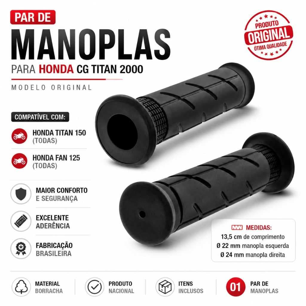 Manopla Luva Motos Honda Cg Titan 99 200 150 fan 125 Motoboy