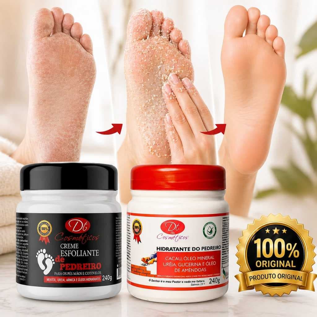 kit esfoliante e creme para os pés ressecados spa creme do pedreiro creme de ureia