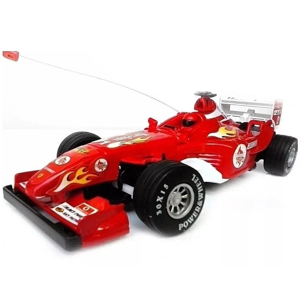 Carrinho de Controle Remoto Fórmula 1 com Controle Remoto Deluxe Car F1 Vermelho Ferrari