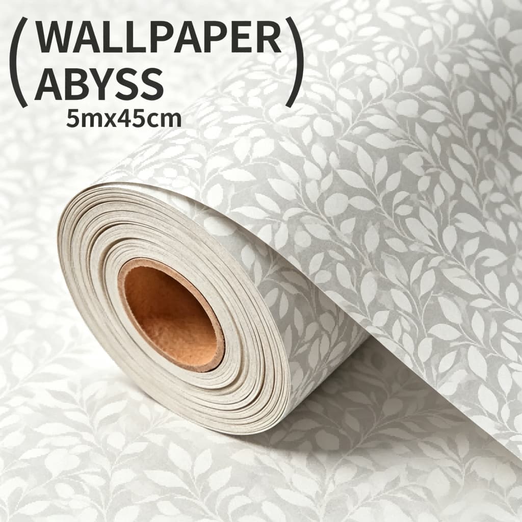 Papel de Parede 3DAdesivo Decorativo 5 Metros  Autocolante Para Sala Multiuso Floral Cinza Flores Branco Para Quarto