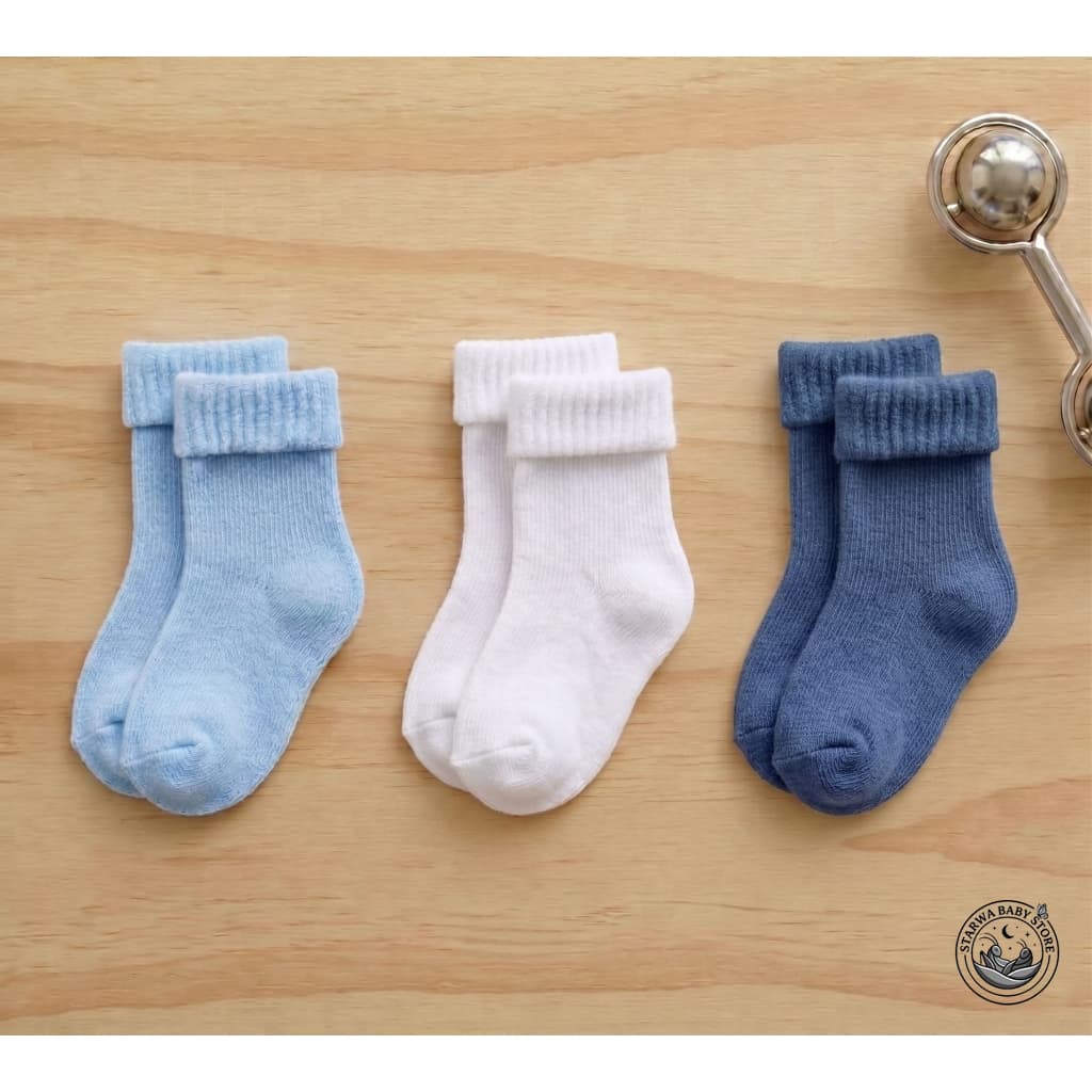 Kit 3 Pares de Meias Para Recém Nascido RN Menino - Proteção e Conforto Saída de Maternidade Enxoval Bebês até 10 Meses