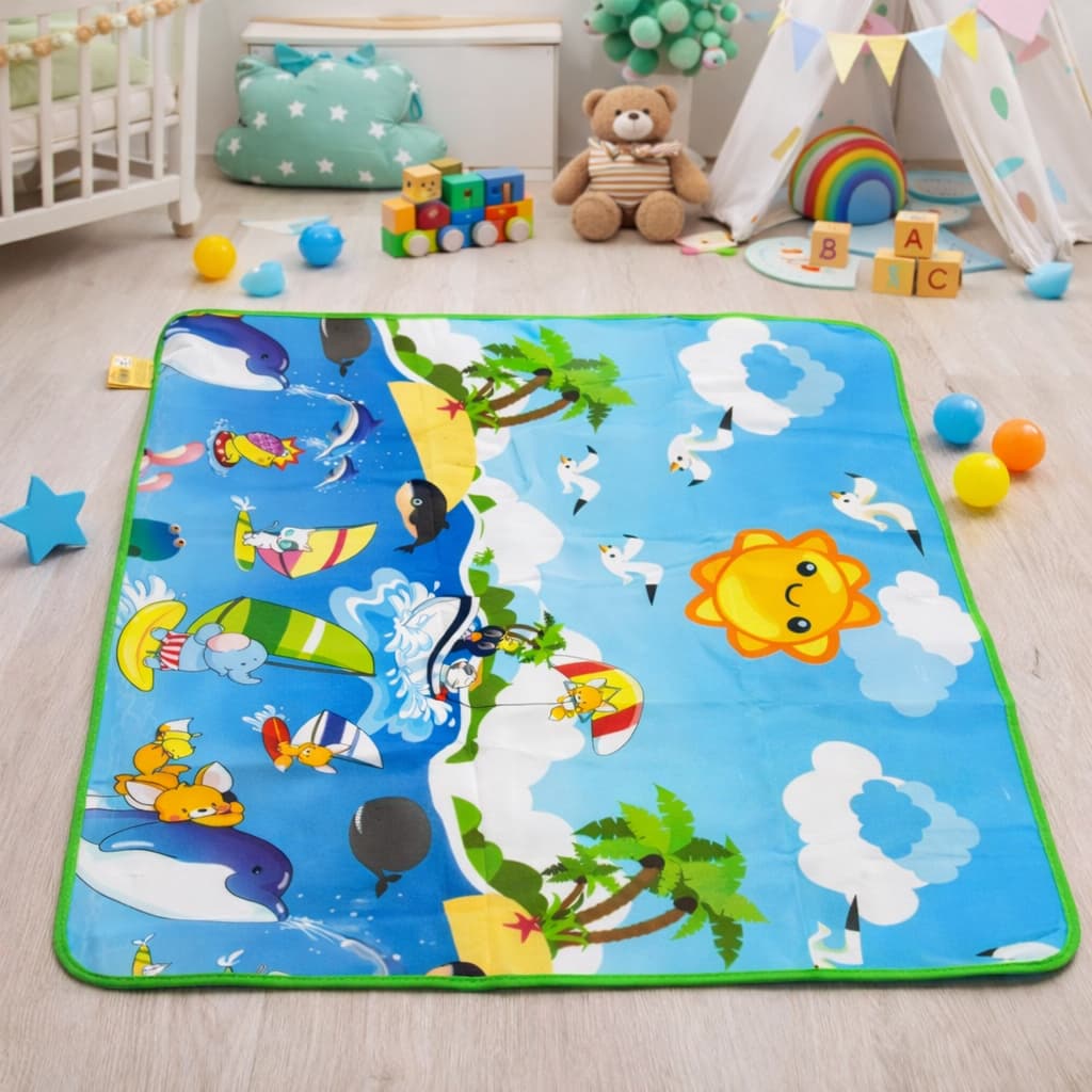 Tapete Emborrachado Impermeavel Térmico Quarto Infantil Bebê Crianças Brinquedoteca Divertido 90x120