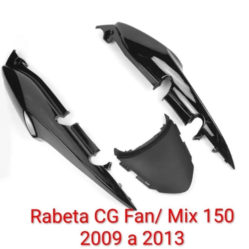 Rabeta Adaptável Cg Mix/Fan 150 Ano 2009/2013 Preta