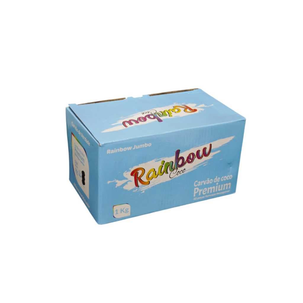 Carvão de Coco Ecologico Rainbow para Sessões e Defumação 1kg
