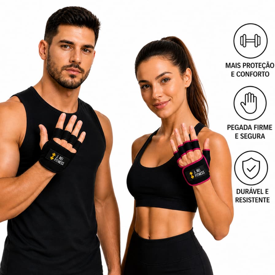 Kit 2 Pares Luva Feminina Mascunina Meio Dedo Para Levantamento de Peso Antiderrapante Para Academia Musculação Unissex