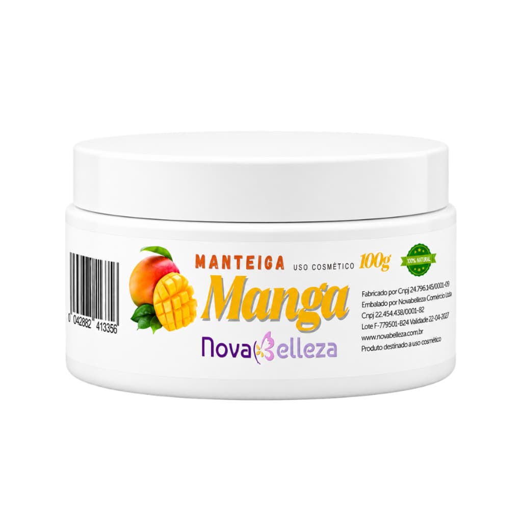 Manteiga de Manga 100% Pura Certificada Vegana  Cosmético Hidratante Capilar e Corporal
