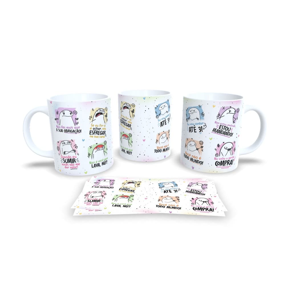 Caneca Sublimação Mãe + Chaveiro Coração Textura Tricô, M2 - Sara Presentes